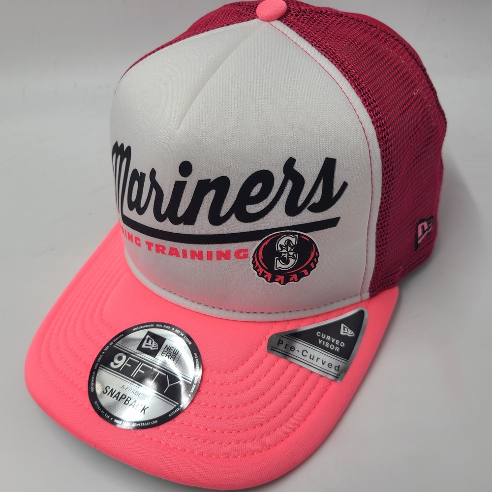 Seattle Mariners Hat Snapback Mesh New Era 9Fifty Pink White MLB Spring Training